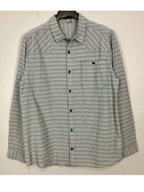 Toad&Co Trace Long Sleeve Shirt Men’s Size XL Button Front Stripe Organic Cotton